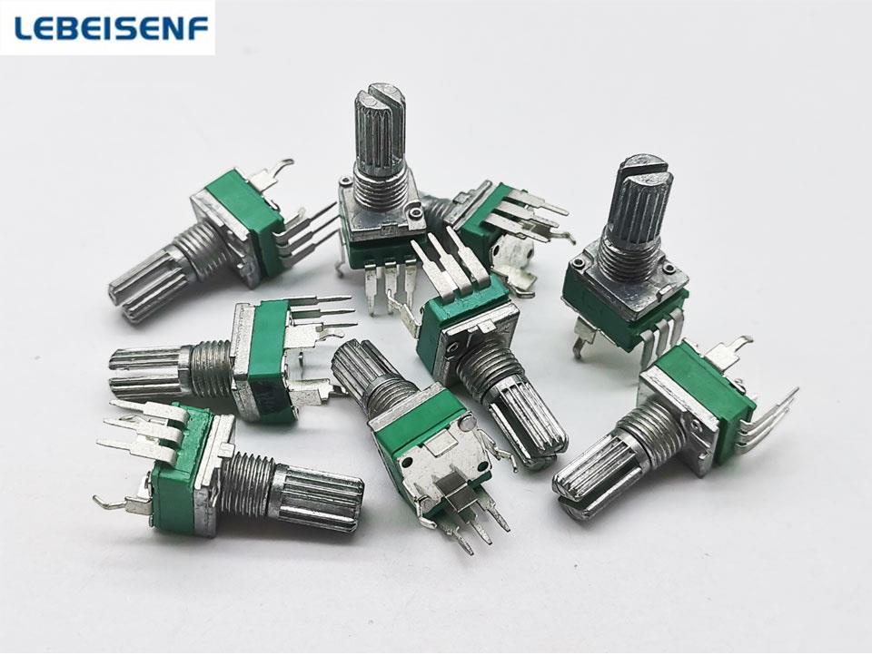    ,  RK097N, B10K, B100K-A10K, A100K, A1M, A50K, A5K, A20K,  15mm, 5 /Ʈ